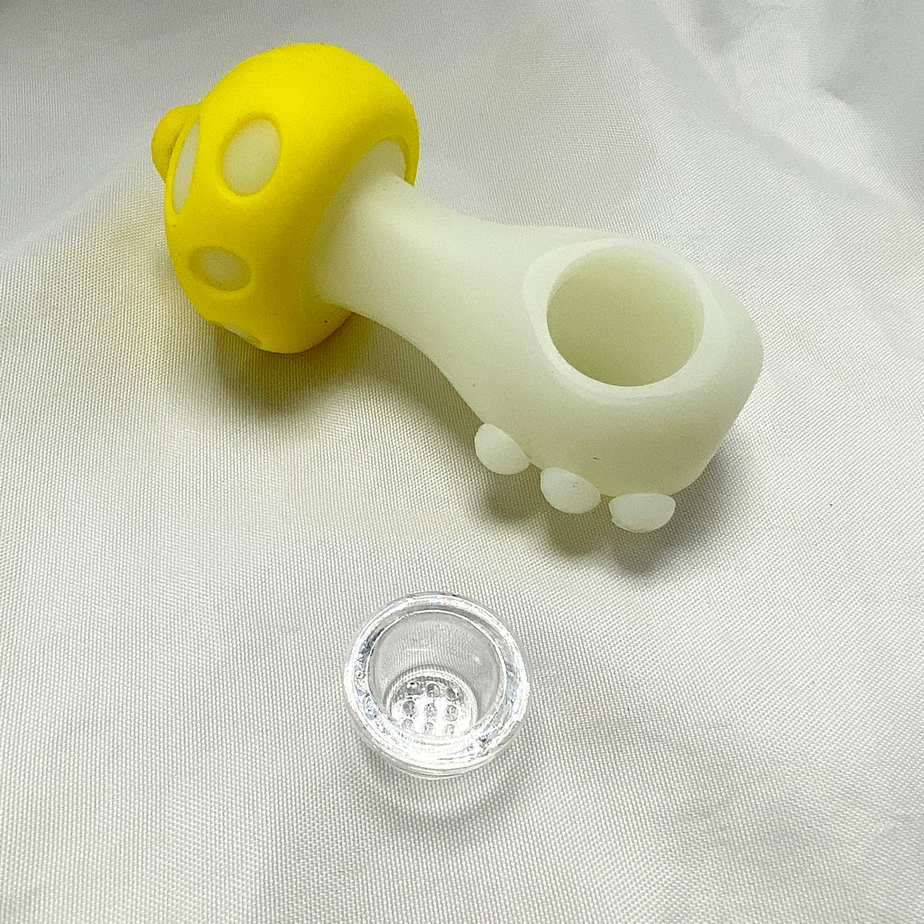 Yellow Mushroom Glow In The Dark Spoon